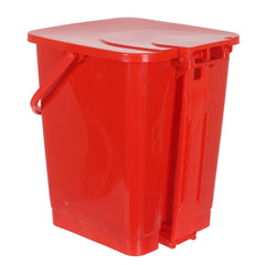 Heart Home Premium Plastic Pedal Dustbin 10 Ltr (Red & Yellow)-Pack of 2