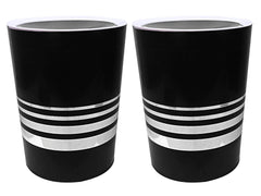 Kuber Industries Plastic Dustbin, Trashbin, Wastebin For Kitchen, Bathroom, Office Use With Swing Lid, 7 Liter- Pack of 2 (Black)-47KM0808