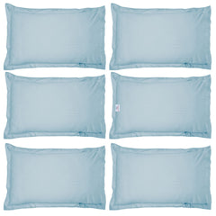 Heart Home Breathable & Soft Cotton Pillow Cover for Sofa, Couch, Bed - 29x20 Inch, Set of 6 (Blue) 52HH4047