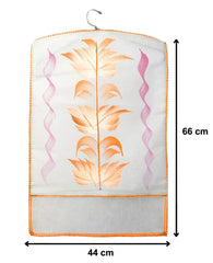 Heart Home Non Woven Hanging Saree Cover With 1 Zipper Compartment on Back Side- Pack of 12 (Orange)-HS_38_HEARTH21486