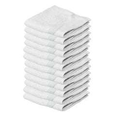 Kuber Industries Cotton 400 GSM Face Towel Set (White, 14x21 Inch, CTKTC8616), 12 Pieces