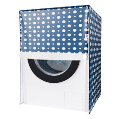 Heart Home Washing Machine Cover | Dot Print Washing Machine Cover | PVC | Front Load Washing Machine Cover | Blue