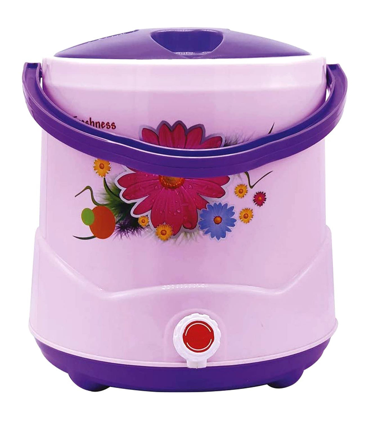 Kuber Industries Flower Printed Insulated Water Jug, Camper for Travel, Picnic, Home, Office with Handle, 15 Ltrs (Pink), Standard (HS39KUBMART022429)