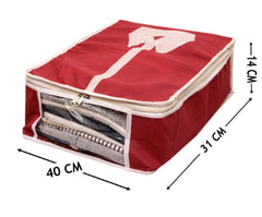 Kuber Industries 3 Piece Non Woven Shirt Cover Set, Maroon