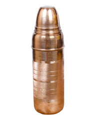 Kuber Industries 100 Percent Pure Handmade Copper Water Bottle, 800 ml, Copper