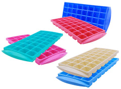 Kuber Industries 32 Cubes Plastic Unbreakable Virgin Plastic Ice Cube Tray (Set of 6,Multi)-KUDMART3220