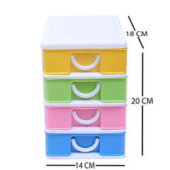 Kuber Industries 4 Layer Storage Drawer, Multicolour, Standard, 5.51 x 7.08 x 7.87 inches