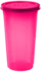 Kuber Industries Virgin Plastic Everday Small Glass 4 Piece Tumbler/airtight Container Leakproof Storage with Lid 350ml (Multi) CTKTC034171