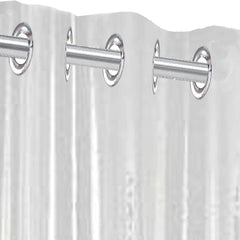 Heart Home PVC Eyelet Shower AC Door Curtain F_26_HEARTH016900, 9ft, 0.30 mm (Transparent)