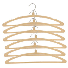 Kuber Industries 12 Piece Plastic Hanger|Wide Plastic & Anti Rust Hooks|Multipurpose Hanger Organizer (Cream)