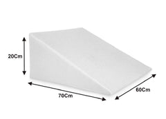 Kuber Industries Bed Wedge Pillow with Memory Foam Top-Ideal for Comfortable and Restful Sleeping-Alleviates Neck, Washable Cover (Cream)-KUBMART11418