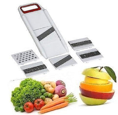Kuber Industries Plastic 6 in 1 Kitchen Chopper Premium Vegetable and Fruit/Chips,Potato Slicer Maker Multipurpose (White) -CTLTC038140