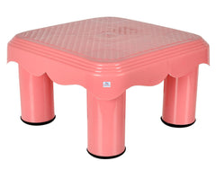 Heart Home Multipurposes Plastic Seating Stool/Patla (Pink)