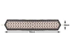 Heart Home Floral Printed Soft Velvet Dining Table Runner for Dining Table, 13"x72"inch (Brown)-50HH01758