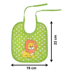 Kuber Industries Unisex Baby Cotton Super Bib, Baby Bib, Washable, Stain And Odor Resistant-Pack of 4 (Green)-HS43KUBMART25518
