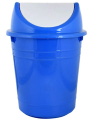 Kuber Industries Plastic Medium Size Swing Lid Garbage Waste Dustbin for Home, Office, Factory, 10 Liters (Blue) -CTLTC038707