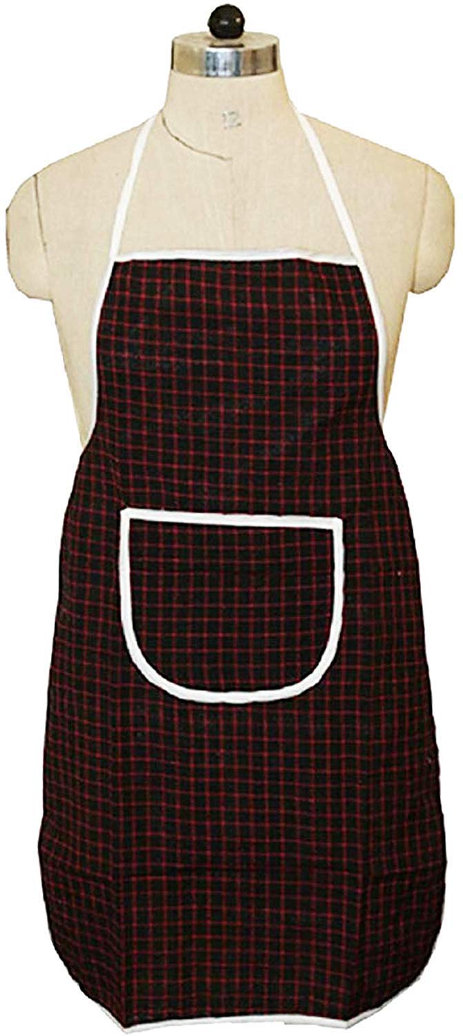 Kuber Industries Apron For Men And Woman|Waterproof Apron For Kitchen|Designer Front Pocket|Adjustable Neck strap & Waist Belt|Unisex Size Standard|MULTI