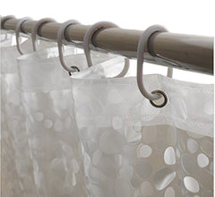Kuber Industries Transparent PVC Shower Curtain|Size 9ft (White), Washable