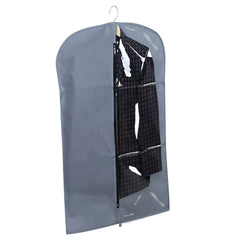 Kuber Industries Coat Cover|Foldable Blazer Cover|Suit Cover With Zipper Closure|Cloth Organizer For Dust Proof Jacket|Pack of 6 (Grey)