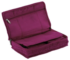 Kuber Industries Embroidery Design Cotton Jewellery Kit, Maroon - CTKTC30593