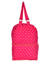 Heart Home Dot Printed Multiuses Hand Bag: Tote Bag: Travel Toiletry Bag for Women/Girls (Pink)-50HH01143