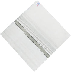 Heart Home Lining Design Men's Handkerchiefs, 100% Pure Cotton, Pocket Square Hankies, Classic Plaid Pattern Perfect for Gift, Set of 12 (White)