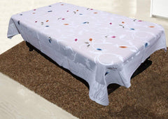 Kuber Industries Leaf Design Cotton 5 Seater Sofa Cover with 6 Pieces Arms Cover and 1 Center Table Cover, Use Both Side (KUBMART12013, Standard, Set of 17, White)