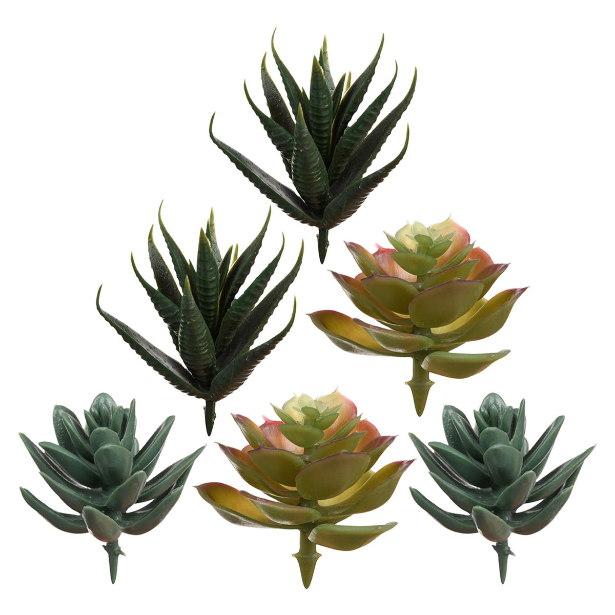 Heart Home Flowers Succulent Leaves | Artificial Succulent Leaves for office | Flower Succulent Leaves for Outdoor | Succulent Leaves for Home Décor | Pack of 6 | Green