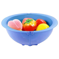 Kuber Industries 3 Piece Plastic Fruit Vegetable Washing Basket Set