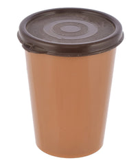 Heart Home Food Grade, Leakproof Plastic Everyday Glass,Tumbler with Lid, 300ml- Set of 2 (Coffee)-HS43HEARTH25672