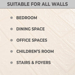 Kuber Industries Foam Brick Pattern 3D Wallpaper for Walls | Soft PE Foam | Easy to Peel, Stick & Remove DIY Wallpaper | Suitable on All Walls | Pack of 5 Sheets, 70 cm X 77 cm