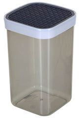 Kuber Industries Check Deisgn Lid Multi Purpose Plastic Container,2000ml, Set of 3 (Grey), Standard