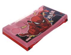 Heart Home Multiuses Spidermen Print Plastic Study Desk/Laptop Table with Camparment for Home & Office (Red) 52HH4107