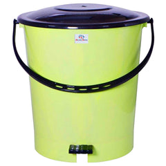 Heart Home Pedal Dustbin|Plastic Pedal Dustbin|Kitchen Waste Paper Bin|Dustbin For Bedroom|5 Liter Dustbin|Pack of 2 (Green)