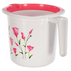 Kuber Industries Multiuses Lightweight, Unbreakable Plastic Bathroom Mug 1.5 Litre Pack of 2 (Pink)-46KM0184