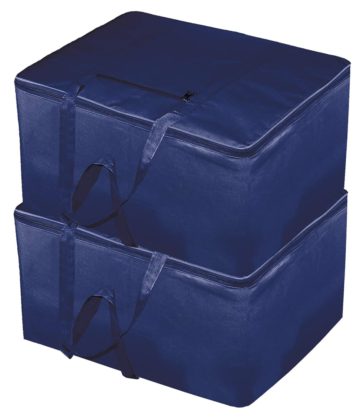 Heart Home Large Moisture Proof Wardrobe Organizer Storage Bag For Clothes With Zipper Closure and Handle- Pack of 2 (Royal Blue)-HS43HEARTH26687