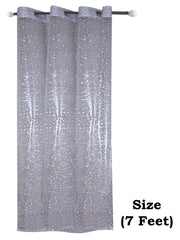 Kuber Industries Stone Print Stain-Resistant & Waterproof PVC AC Curtain for Home, Office, Restaurant 7 Feet with 6 Grommets Pack of 2 (Transparent)