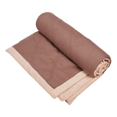 Heart Home Comforter | Microfiber Blanket for Summer | Blanket for Winter | Quilted Blanket Cover | Reversible Comforter | Blanket for Double Bed | Brown