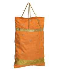 Kuber Industries Polyester Dot Print Hand Bag/Grocery Bag For Women/Girls With Handle Pack of 12 (Yellow) 54KM4054