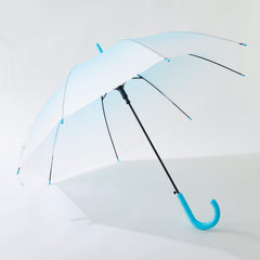 Kuber Industries Transparent Umbrella For Men & Women|Automatic Umbrella For Rain (Blue)