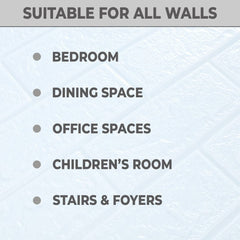 Kuber Industries Foam Brick Pattern 3D Wallpaper for Walls | Soft PE Foam | Easy to Peel, Stick & Remove DIY Wallpaper | Suitable on All Walls | Pack of 5 Sheets, 70 cm X 77 cm