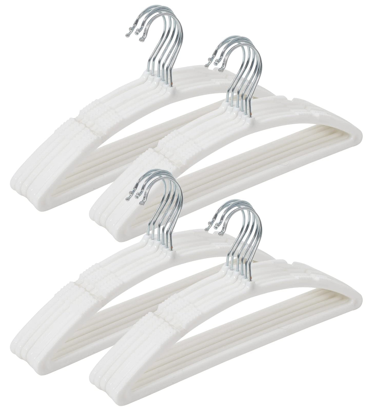 Heart Home 24 Pieces Plastic Baby Hanger (White)-HS43HEARTH25716