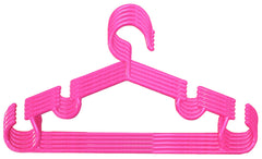 Kuber Industries Exclusive Kids Cloth Hanger|Baby Clothes Hanger Set for Wardrobe|Plastic Hanger|Pack of 5 (Pink)