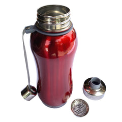 Heart Home Stainless Steel Insulated Water Bottle with Strainer for Home & Traveling, 750ML (Maroon) 54HH4315.