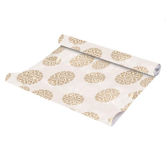 Kuber Industries Leaf Design PVC Wardrobe Kitchen Drawer Cupboard Cabinet Shelf Mat, Shelf Liner 10 Mtr (Grey) - CTKTC040161, Standard