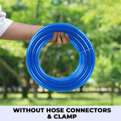 Kuber Industries Multiutility PVC Water Pipe|Multi-Utility Water Pipe for Garden, Car Cleaning & Pet Washing|Kink Proof Proof & Portable Hose Pipe for Gardening| 10 Meter|Blue |