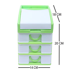 Kuber Industries 4 Layer Storage Drawer, Green, Standard, 5.51 x 7.08 x 7.87 inches