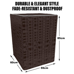 Heart Home Washing Machine Cover | Shelf Check Washing Machine Cover | Soft PVC | Top Load Fully-Automatic Washing Machine Cover | Brown