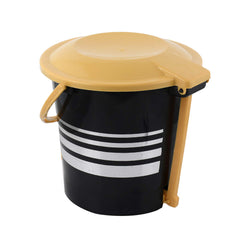 Kuber Industries 2 Pieces Plastic Dustbin Garbage Bin with Handle,5 Liters (Yellow) -CTKTC037965