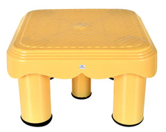 Heart Home Multipurposes Plastic Seating Stool/Patla, Pack of 2 (Cream)